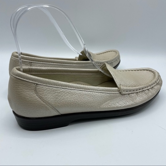 SAS Simplify Lusso Gold Loafers Flats Loafers Moc Tripad Comfort Leather Size 7N - Picture 5 of 16